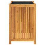 vidaXL Jardinière avec doublure 50x50x75 cm bois massif d'acacia