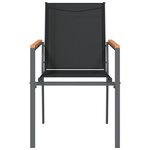 vidaXL Chaises de jardin lot de 2 noir 55x61 5x90cm textilène et acier