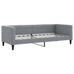 vidaXL Lit de jour avec gigogne et tiroirs gris clair 80x200 cm tissu
