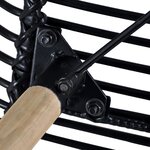 vidaXL Chaises à manger lot de 4 noir rotin naturel