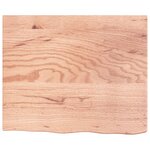 vidaXL Étagère murale marron clair bois chêne massif traité