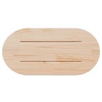 vidaXL Dessus de table 80x40x2 5 cm bois de pin massif ovale