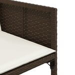 vidaXL Ensemble à manger de jardin et coussins 7 Pièces marron rotin