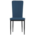 vidaXL Chaises à manger lot de 4 Bleu Velours