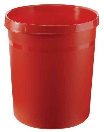 Corbeille à papier GRIP 18 litres Ronde Diam 31 x H 35 cm Rouge HAN