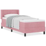 vidaXL Lit à Sommier avec Matelas Rose 80x200 cm Velours