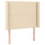 vidaXL Sommier à lattes de lit matelas LED Crème 80x200cm Tissu