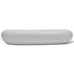vidaXL Lavabo de salle de bain avec mitigeur Céramique Ovale Blanc