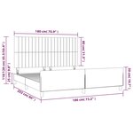 vidaXL Cadre de lit sans matelas noir 180x200 cm tissu