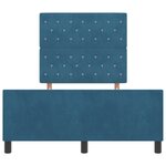 Lit vidaXL Bleu foncé 120x200 cm Velours