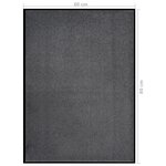 vidaXL Paillasson Anthracite 60x80 cm