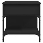 vidaXL Table basse noir 70x50x50 cm bois d'ingénierie et métal