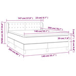 vidaXL Sommier à lattes de lit avec matelas Rose 140x200 cm Velours