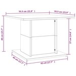 vidaXL Table basse chêne marron 55 5x55 5x40 cm bois d'ingénierie