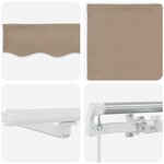 Auvent Manuel Rétractable vidaXL avec LED Beige 350 x 250 cm