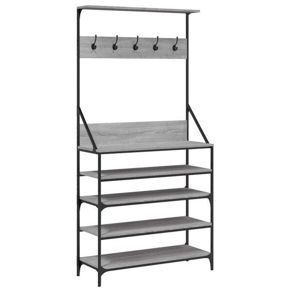 vidaXL Porte-vêtements et rangement des chaussures sonoma gris