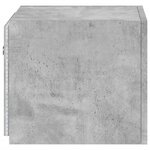 vidaXL Meuble TV mural avec lumières LED gris béton 30 5x35x30 cm