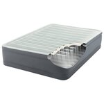 Intex Lit gonflable PremAire blanc et gris Queen Size 152x203x46 cm