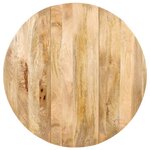 vidaXL Table à manger Rond 110x76 cm Bois de manguier massif