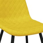 vidaXL Chaises à manger lot de 2 Jaune moutarde Velours