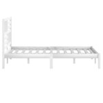 vidaXL Cadre de lit sans matelas blanc bois de pin massif 140x190 cm