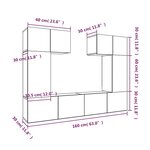 vidaXL Ensemble de meubles TV 6 Pièces Chêne sonoma Bois d'ingénierie