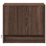 vidaXL Tables de chevet murales avec lumières LED 2 Pièces chêne marron