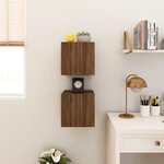 vidaXL Meubles TV muraux 2 Pièces Chêne marron 30 5x30x30 cm
