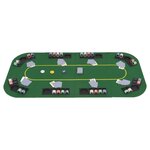 vidaXL Dessus de table de poker 8 joueurs 4 plis rectangulaire Vert
