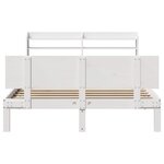 vidaXL Cadre de lit avec tête de lit blanc 140x200 cm bois pin massif