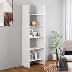 vidaXL Bibliothèque Blanc 60x35x180 cm Bois d’ingénierie