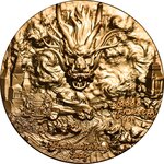 WINGED DRAGON OF WEALTH 9 Dragons Series 5 Once Argent Monnaie 18888 Francs Chad 2024