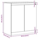vidaXL Armoire latérale marron miel 60x36x65 cm bois de pin massif