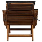 vidaXL Chaises longues et coussins 2 Pièces Gris foncé Bois massif acacia