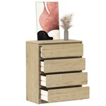 vidaXL Commode SAUDA chêne 76 5x39x91 cm bois de pin massif