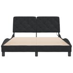 vidaXL Cadre de lit avec lumières LED noir 140x200 cm velours
