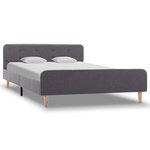 vidaXL Cadre de lit Gris clair Tissu 120 x 200 cm