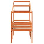 vidaXL Lit haut avec toit cire marron 90x190 cm bois de pin massif