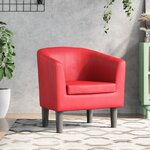 vidaXL Fauteuil cabriolet rouge similicuir
