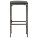 vidaXL Ensemble de bar de jardin 5 Pièces gris bois massif acacia rotin