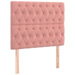 vidaXL Têtes de lit 2 Pièces Rose 100x7x78/88 cm Velours