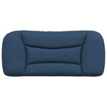 vidaXL Coussin de tête de lit bleu 80 cm tissu
