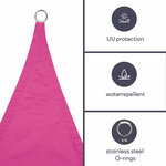 Perel Voile d'ombrage  hydrofuge  3 6 x 3 6 m  160 g/m²  polyester  carré  fuchsia
