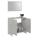 vidaXL Meubles de salle de bain Gris béton Bois d'ingénierie