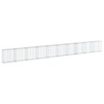 vidaXL Panier gabion avec couvercle 1000x50x100 cm fer galvanisé