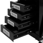 vidaXL Chariot de soudage avec 4 tiroirs Noir