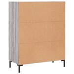 vidaXL Buffet sonoma gris 69 5x34x90 cm bois d'ingénierie