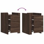 vidaXL Table de chevet chêne marron 45x50x65 cm bois d'ingénierie