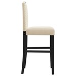 vidaXL Chaises de bar lot de 2 bois massif d'hévéa et tissu