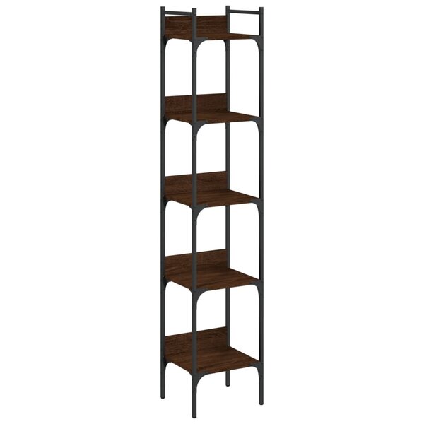 vidaXL Bibliothèque 5 niveaux chêne brun 35x30x174 cm bois ingénierie